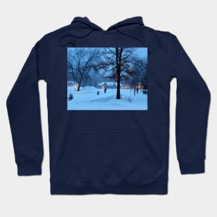 A winter evening. Hoodie